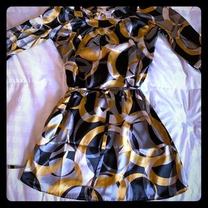 Yellow , Black,Grey Dress/Tunic can be worn as a dress , over leggings.